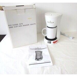 Gevalia Single 1 Cup Coffee Maker Model C73 White Vintage Deadstock New in Box
